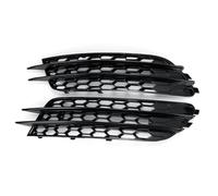 Parrilla del radiador Compatible con A6 C7 Sedan 2012~2015 par luz antiniebla del parachoques delantero lámpara de rejilla rejillas de malla de nido de abeja cubierta negra brillante(With Black)