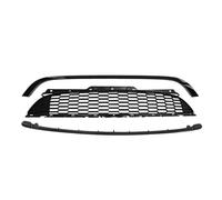 Parrilla del radiador Rejilla de radiador parachoques delantero, malla nido abeja apta para R55 ~ R59 2007-15 Cooper S y JCW (no para Cooper)(3Pcs Grille set)