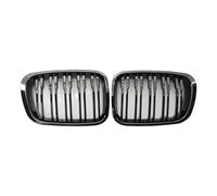 parrilla delantera coche 1 Par De Parrillas Delanteras Doble Barra ABS Negro Brillante Para BMW E46 3 Series 320i 323i 325i 328i 330i 4 Puertas 1999 2000 2001 rejilla parachoques