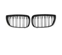 parrilla delantera coche Para BMW Serie 1 E81 E87 2004-2011 Cubierta Parrillas Negras Brillantes Parachoques Delantero Inferior Rejilla 128I 130I 135I Rejillas delanteras(Dual Matte BK 04-06)