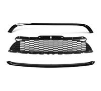 parrilla delantera coche Parrilla de parachoques delantero coche, capó negro brillante, marco moldura, cubierta envolvente, Kits molduras para R55 R56 R57 R58 R59 S JCW Rejillas delanteras