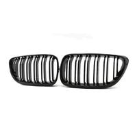 parrilla delantera coche Parrilla Frontal ABS De Doble Listón, Parrillas Carreras Para BMW Serie 2 F22 F23 220i 228i 230i Para M235i F87 Para M2 14-18 rejilla parachoques(Negro brillante)
