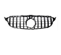parrilla delantera coche Rejilla De Parachoques Delantero 2015-2022, Capó Malla Para Mercedes Clase C W205 C205 A205 AMG Paquete C300 C43 GTR Rejillas delanteras(19-22 Black No)