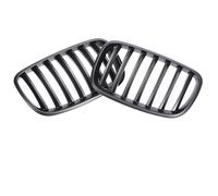 parrilla delantera coche Rejilla De Repuesto Parachoques Delantero Coche Carreras Negra Brillante Doble Listón Para BMW E70 X5 E71 X6 2007-2013 Rejillas delanteras(Single Matte Black)