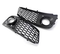 Parrilla Delantera Compatible con A4 para B8 2008-2012 Parrilla Delantera de Coche de Malla Tipo Panal Parrillas de Coche Parachoques de Coche Rejilla de Faros antiniebla Cubierta de Faros antiniebla