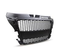 Parrilla delantera compatible con Audi A3 8P RS-Type Sportback 3 puertas 5 puertas 2008 2009 2010 2011 2012 RS-44 parrilla central central deportiva rejilla de malla de panal negro