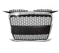 Parrilla delantera compatible con Audi A3 RS-Type 2005 2006 2007 2008 Sportback 3 puertas 5 puertas parrilla central delantera Sport GV-30 rejilla de malla de panal Sport cromada