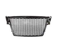 Parrilla delantera compatible con Audi A4 B8 2008 2009 2010 2011 Saloon Avant parrilla central delantera Sport GV-33 rejilla de malla de panal deportiva negro brillante