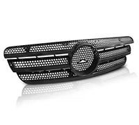 Parrilla delantera compatible con Mercedes-Benz W163 1998 1999 2000 2001 2002 2003 2004 2005 parrilla central delantera Sport GV-201 parrilla deportiva negra