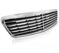 Parrilla delantera compatible con Mercedes-Benz W211 Clase E 2002 2003 2004 2005 2006 Saloon Touring Front Central Grill Sport GV-199 Grille Sport Chrome