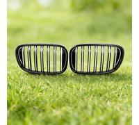 Parrilla Delantera Compatible Con Para Serie 7 G11 G12 740i 750i 760i 2016 2017 2018 Par Rejilla Parachoques Delantero Negro Brillante Parrilla Riñón Listones Dobles