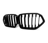 Parrilla Delantera Compatible Con Para X6 G06 X6M F96 2020 2021 2022 2023 Parachoques Delantero De Un Solo Listón Parrilla Riñón Rejilla Central Negro Brillante