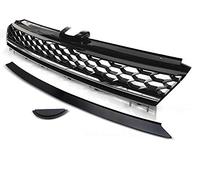 Parrilla delantera compatible con Volkswagen Golf 7 Hatchback Variant Front Central Grill Sport GV-247 Rejilla Sport Negro Cromo