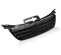Parrilla delantera compatible con Volkswagen Touran 2003 2004 2005 2006 RS-255 parrilla delantera central deportiva deportiva negra brillante
