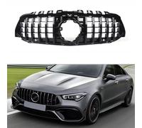 Parrilla delantera,Compatible para Mercedes Benz CLA W118 CLA200 CLA260 CLA45 2020+,Parachoques delantero parrilla deportiva rejilla,B
