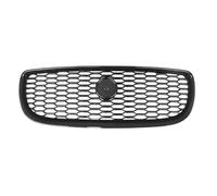 Parrilla delantera de carreras compatible con Jaguar XE 2015, 2016, 2017, 2018, 2019 y 2020. Rejilla de malla for parachoques superior y capó.(Glossy Black)
