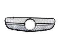 Parrilla Delantera De Carreras Con Diamantes Para Mercedes Benz Para GLC Clase W253 GLC200 GLC250 GLC300 X253 GlC450 2015-2019 Rejillas Frontales de Radiador(Plata,With camera)