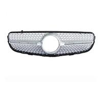 Parrilla Delantera De Carreras Con Diamantes Para Mercedes Benz Para GLC Clase W253 GLC200 GLC250 GLC300 X253 GlC450 2015-2019 Rejillas Frontales de Radiador(Plata,With camera)