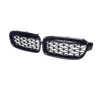 Parrilla Delantera De Carreras Con Forma Diamante Cromada Para Serie 3 F30 F31 F35 325xi 320i 325i 328i 330i 13-19 Delantera Radiador Parrilla(Negro brillante)