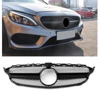 Parrilla Delantera de Coche para Benz C-Class W205 C200 C250 C300 C350 2015-2018 Rejilla Central Parachoques Delantero Parachoques Superior Coche Parrilla