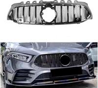 Parrilla Delantera de Coche para Benz Class A W177 A200 A250 A35 AMG 2019-2021 Rejilla Central Parachoques Delantero Parachoques Superior Coche Parrilla