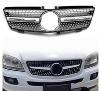 Parrilla Delantera de Coche para Benz ML Class W164 2005-2008 ML320 ML350 ML500 Diamond Rejilla Central Parachoques Delantero Parachoques Superior Coche Parrilla