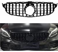 Parrilla Delantera de Coche para Benz W205 C Class C200 C300 C43 AMG 2019-2021 Rejilla Central Parachoques Delantero Parachoques Superior Coche Parrilla
