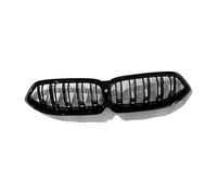parrilla delantera de coche Para BMW Serie 8 G14 G15 G16 2022 2023 Rejilla Frontal Negra Parrilla Riñón Listones Dobles Kit Rejilla Malla Para Capó Parachoques Superior Coche rejilla frontal