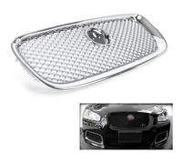 Parrilla delantera del coche, Compatible para Jaguar XF XFR 2012-2015, parrilla delantera Frills,2-Silver