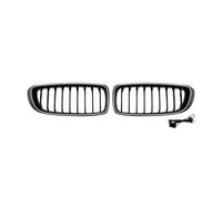Parrilla delantera del coche Para BMW Serie 4 F32 F33 F36 | Con luces e iluminación y modificación de parrilla de línea doble de una sola línea(Single line allblack)