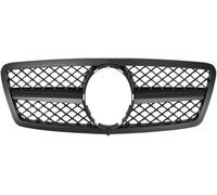 Parrilla delantera del vehículo Parrilla delantera para radiador, parrilla para Benz Clase C W203 2000-2006 C230 C320 C240(Negro)