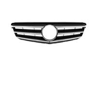 Parrilla Delantera Deportiva Capó Parachoques Carreras Estilo AMG para Clase C W204 2007-2014 Rejillas Delanteras(Sport-Chrome Black)