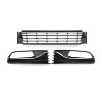 Parrilla delantera inferior antiniebla for coche, molduras de rejilla y parrilla central, compatible con VW POLO 2014-2017(A)