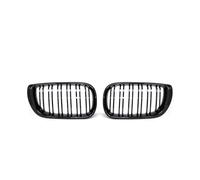 Parrilla Delantera Para 3 Series E46 4 Puertas 2002-2005 Rejillas Parachoques Delantero Coche Parrillas Doble Línea Riñón Carreras Negro Brillante Rejillas Frontales Radiador(Gloss black)