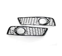 Parrilla Delantera Para A3 8P 2009 2010 2011 2012 2013 Cubierta Rejilla Luz Antiniebla Delantera Parrilla Malla Panal 8P0807682D Rejillas Frontales Radiador(Chrome Silver)