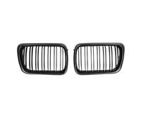 Parrilla Delantera Para BMW E36 1992 1993 1994 1995 1996-1999 2 Uds Estilo Coche Negro Brillante Frontal Riñón Doble Listón Parrilla Parrillas Del Radiador(Double Line Carbon)