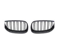 Parrilla Delantera Para BMW E60 E61 5 Series 2004-2009 Parachoques Delantero Coche Rejillas Parrilla Carreras Riñón Negro Brillante Auto Parrillas Del Radiador(Double Line Carbon)