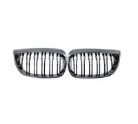 Parrilla Delantera Para BMW E81 E87 E82 E88 128I 130I 135I 2008-2011 Parachoques Delantero Parrilla Riñón Parrillas Carreras Rejillas Doble Lama Negra Brillante(Gloss Black 2004-2007)