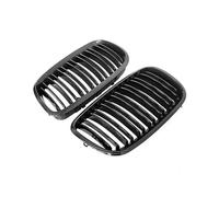 Parrilla Delantera para BMW para X5 para X6 E70 E71 2008 2009 2010-2014 Parrilla Delantera De Fibra De Carbono De Repuesto Color Negro Mate Brillante 1 Par Rejilla De Radiador(Double Line)