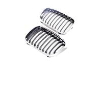 Parrilla Delantera Para BMW Serie 3 E46 Sedán 4 Puertas Para Touring 330i 320i 325i 328i Parrilla Riñón Una Sola Línea Cromada Negra Mate Rejilla Parachoques(Chrome Black)