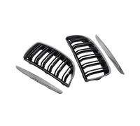 Parrilla Delantera para BMW Serie 3 E90 E91 2005 2006 2007 2008 Parrilla Delantera Tipo Riñón con Doble Lama Y Aspecto De Fibra Carbono Rejilla De Radiador