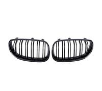 Parrilla Delantera Para BMW Serie 5 E60 E61 Para M5 325i 2004-2009 Rejillas Estilo Una Sola Línea Parachoques Delantero Detalles Cromados Forma Diamante Capó(Double-Glossy Black)