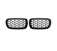Parrilla Delantera Para F15 X5 F16 X6 14-17 Auto ABS Grille Diamond Car Front Hood Rejilla De Riñón Parachoques Negro Plata Racing Grill(Full Black)