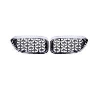 Parrilla Delantera Para G30 G31 G38 5 Series 525i 528i 530i 540i 2017-2020, Parrilla Delantera De Riñón, Parrillas De Diamante Parachoques delantero parrilla(All Silver)