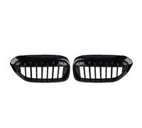 Parrilla Delantera Para G30 G38 525i 528i 2017-2020 Rejilla Parachoques Delantero Rejilla Entrada Aire Gota Diamante Estilo Coche Doble Listón Parachoques delantero parrilla(Black)