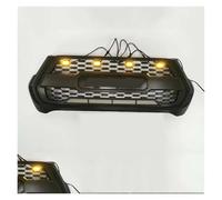 Parrilla Delantera Para Hilux Para Grill Para Revo 2021 Parachoques Delantero Malla Racing Rejilla Cubierta Parrillas Modificadas Parachoques(ORANGE LED LIGHT)