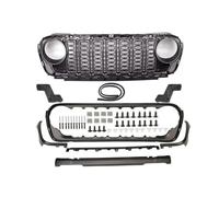 Parrilla Delantera Para Jeep Para Wrangler JL 2018-2024 Rejilla Parachoques Delantero Parrilla Modificada Máscara Red Radiador Coche Rejilla Parachoques(Without camera)