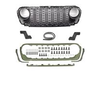 Parrilla Delantera Para Jeep Para Wrangler JL JT 2018-2024 ABS Plástico Coche Parachoques Delantero Parrilla Malla Accesorios De Repuesto Rejillas frontales de radiador(Green)