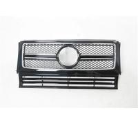 Parrilla Delantera Para Mercedes Para Benz Clase G W463 1999-2018 G550 G500 G350 G55 G63 Para AMG Rejilla Malla Capó Parachoques Superior Blanca/negra Parrilla Delantera(Negro)