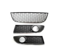 Parrilla Delantera Para Polo MK4 9N3 2005-2009 Para Facelift Rejilla Central Inferior Delantera Parachoques Luz Antiniebla Marco Cubierta Ventilación 6Q0853677B Rejillas Frontales Radiador(1 Set)